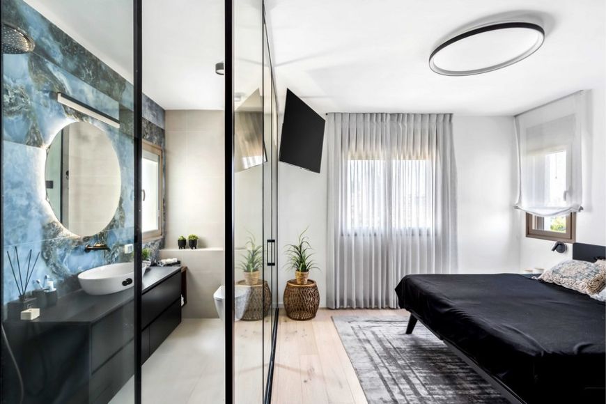 חדר רחצה שקוף, עיצוב: שרון דוד, צילום: מאור מויאל