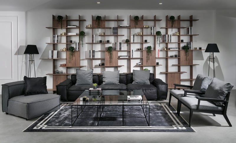 סלון וספרייה