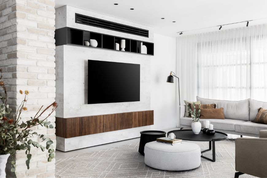 פינת טלויזיה, עיצוב: איריס סוכר, צילום: אורן עמוס