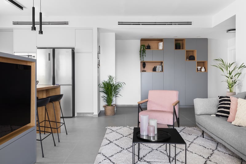 גאומטריה גם בכריות בסלון