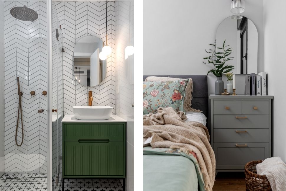 דירת גן - חדר שינה וחדר רחצה