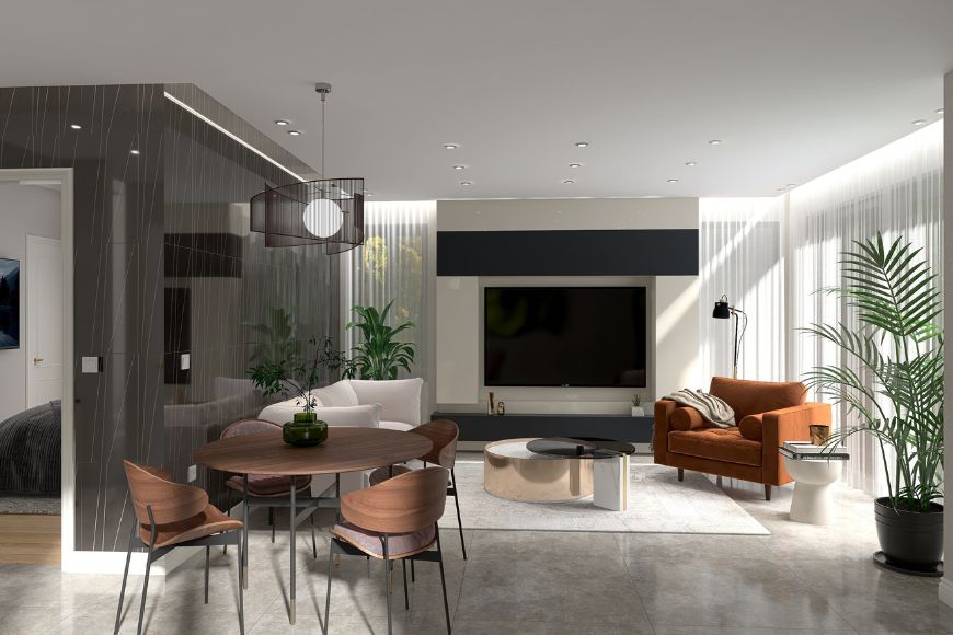 סלון, פינת אוכל, עיצוב: אמילי ריבק, צילום: אמילי ריבק וחן אליהו