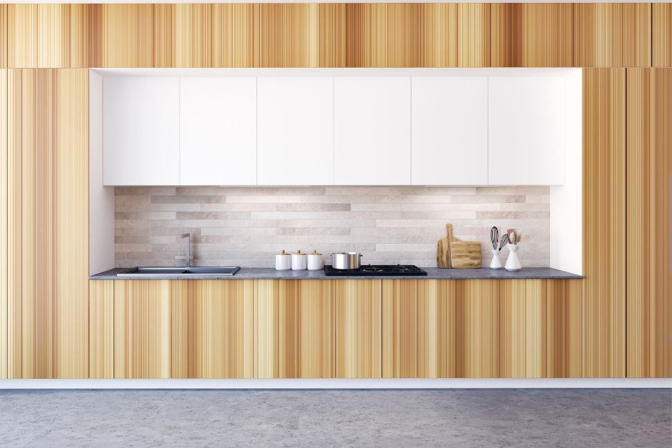 מטבח דמוי עץ