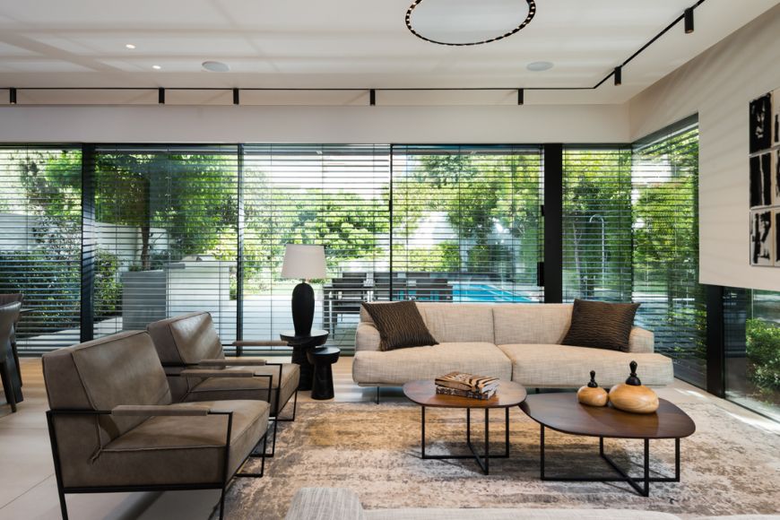 סלון, עיצוב: שיינפלד אדריכלים, צילום: רגב כלף