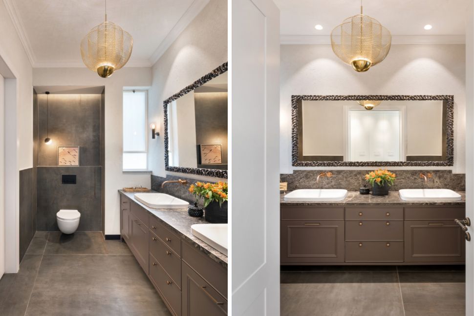 חדר רחצה הורים בעיצוב מודרני-כפרי קלאסי חדר רחצה הורים