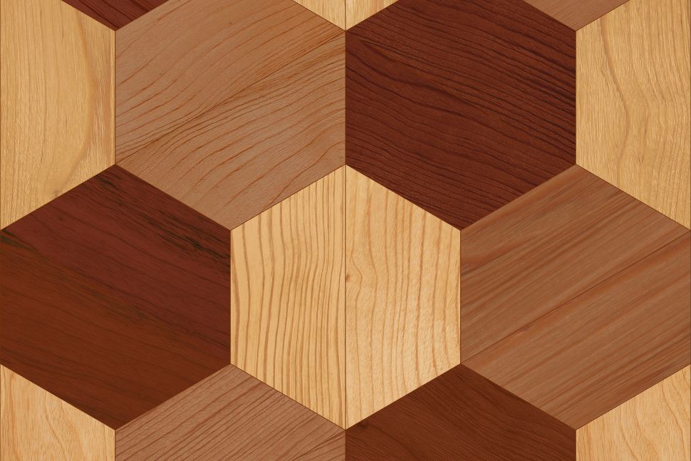 רצפת פרקט - משושים קנבה