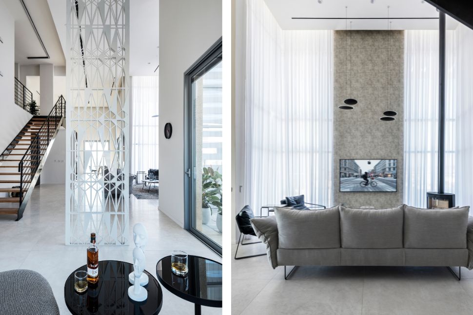 קיר כוח ומשרבייה לבנה