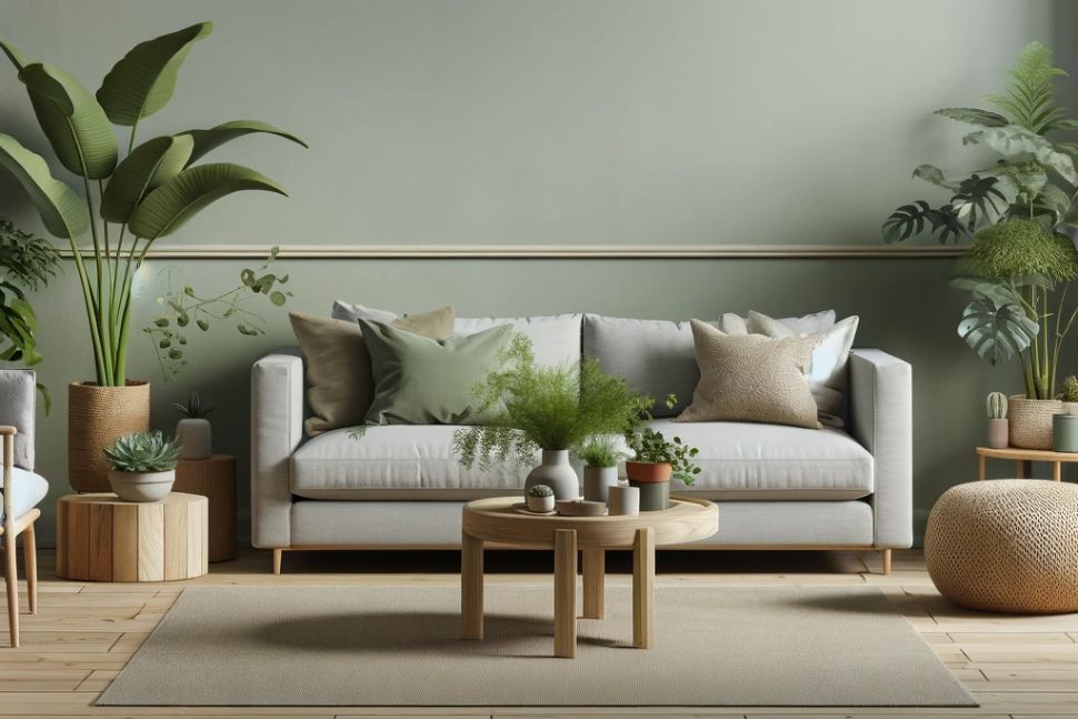 קיר בצבע מרווה