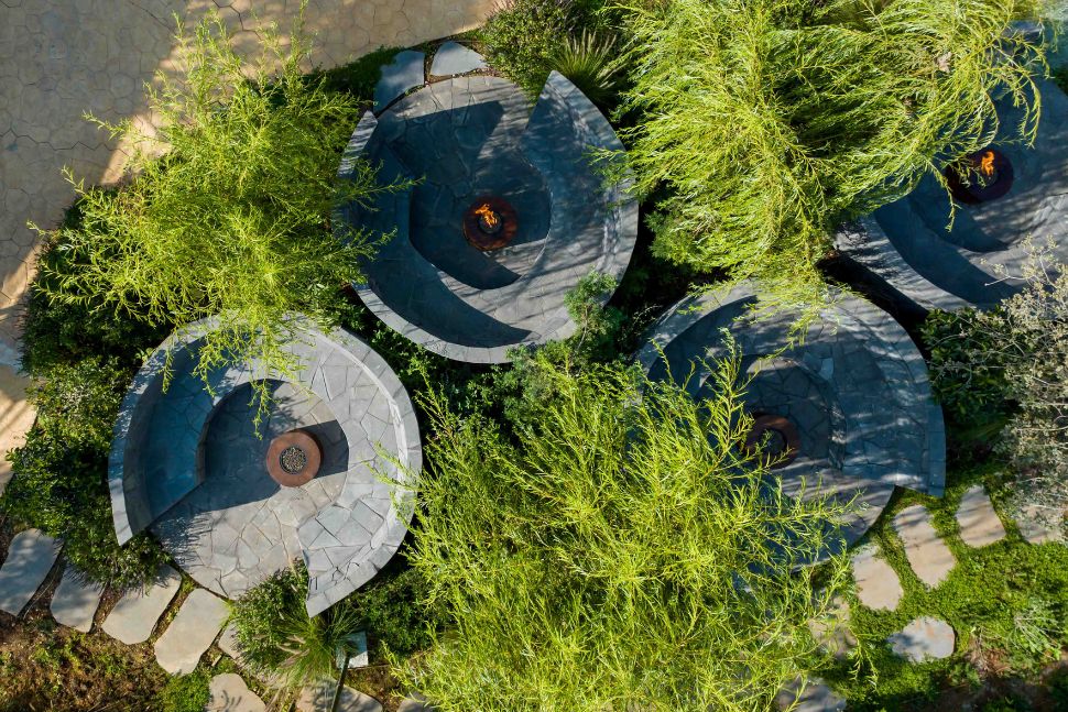 ספסלי בזלת בצמחייה