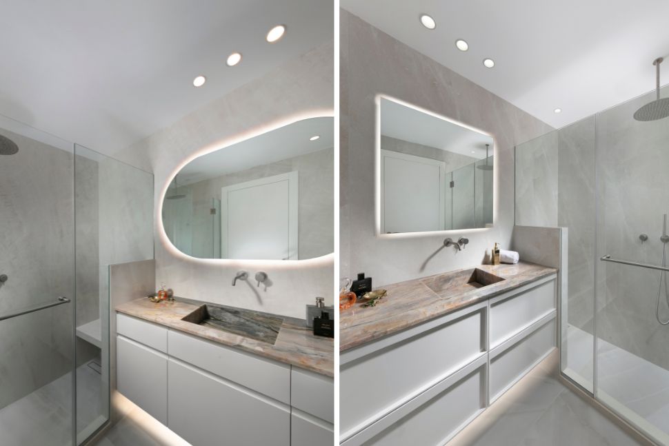 חדרי רחצה לבנים