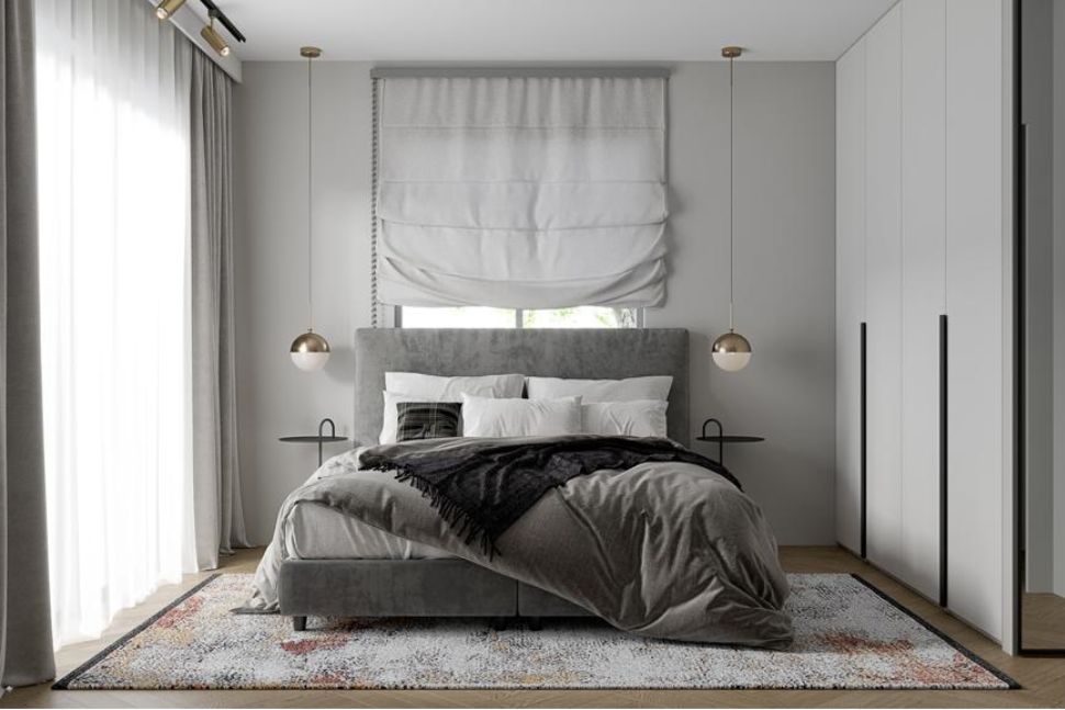 חדר שינה אפור