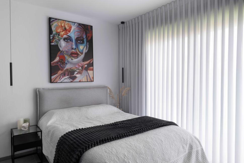 חדר שינה אפור