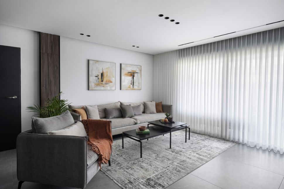 סלון מודרני אפור