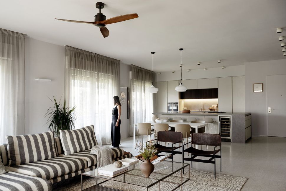 מטבח וסלון במרחב אחד