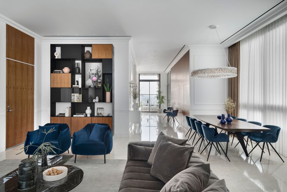 ספרייה בסלון