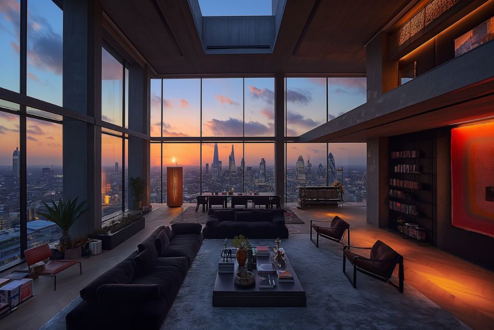 סלון בשקיעה