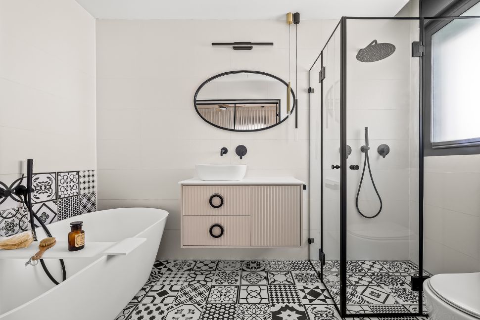 חדר רחצה בהשראה תרפתית