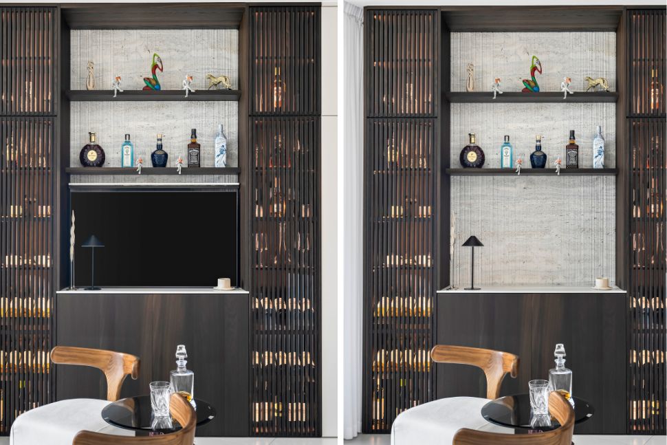 טלוויזיה נסתרת בסלון