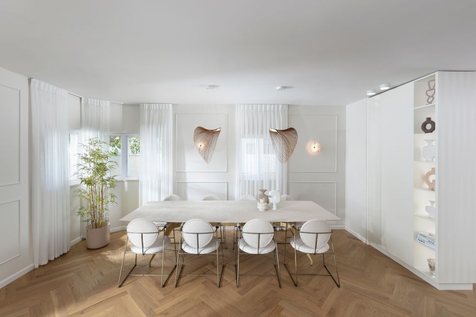 פינת אוכל לבנה