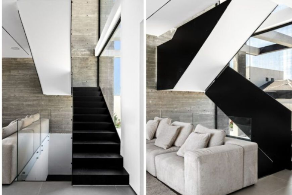 מדרגות שחור לבן