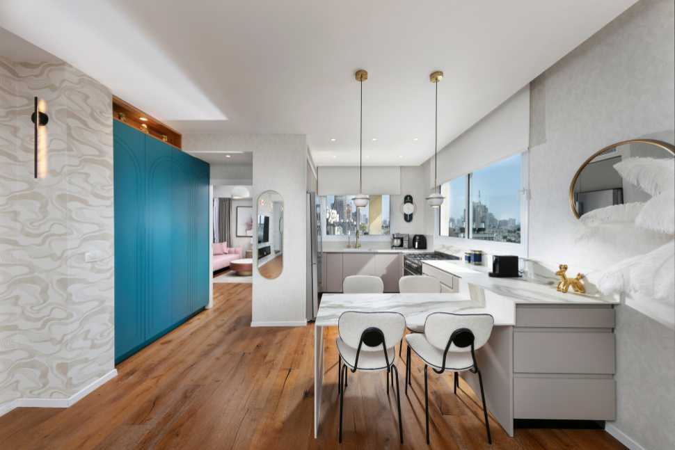 סלון מטבח ומסדרון