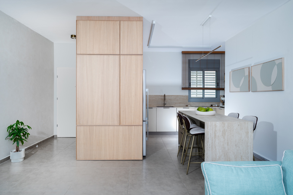 מטבח מודרני קוביית עץ