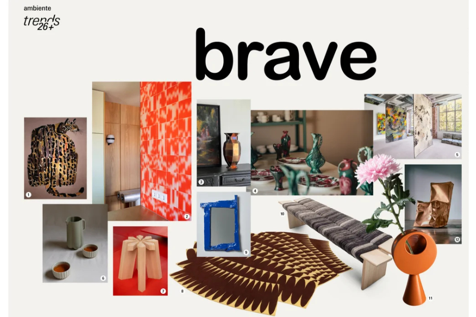 קולאז’ טרנדים בעיצוב פנים עם צבעים נועזים וטקסטורות אמנותיות