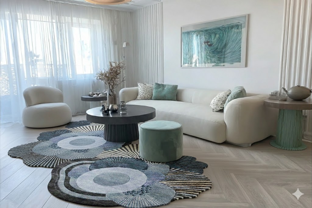 שטיחים מעוצבים לסלון בסגנון מודרני